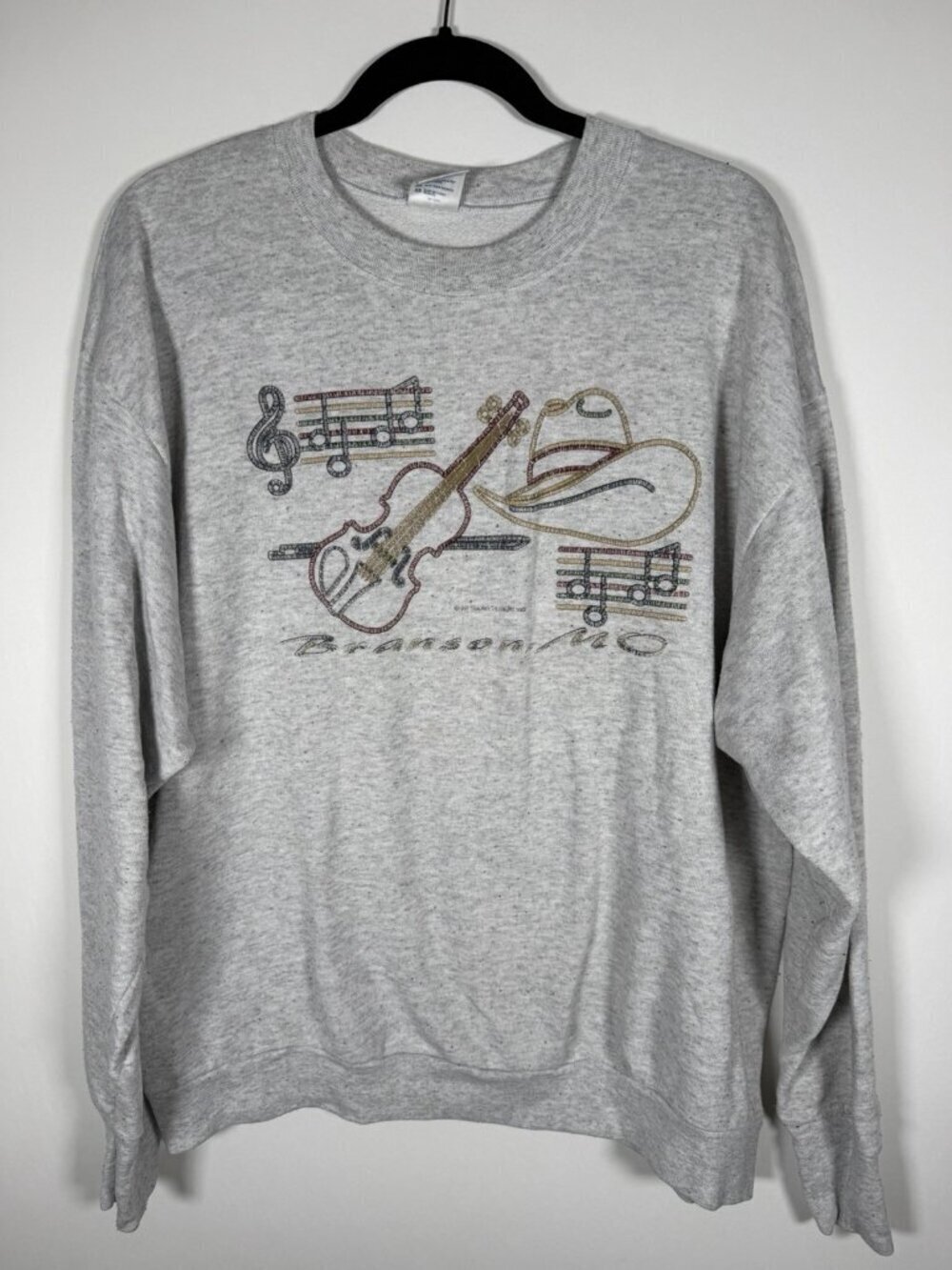 Vintage 90s Delta Midweight Branson Missouri country music banjo sweatshirt XL